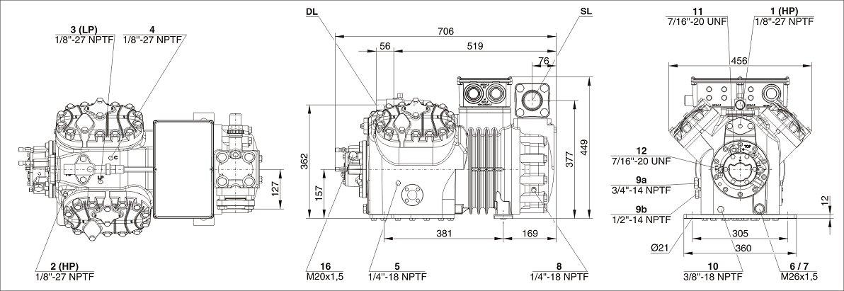 схема Bitzer 4GE-23Y