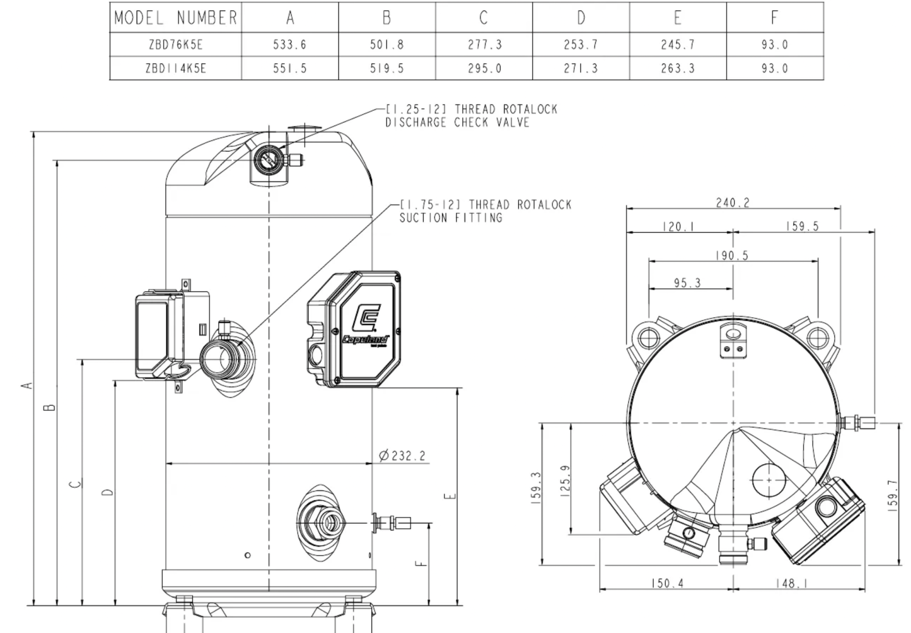 схема Copeland ZBD76K5E-TFD-567