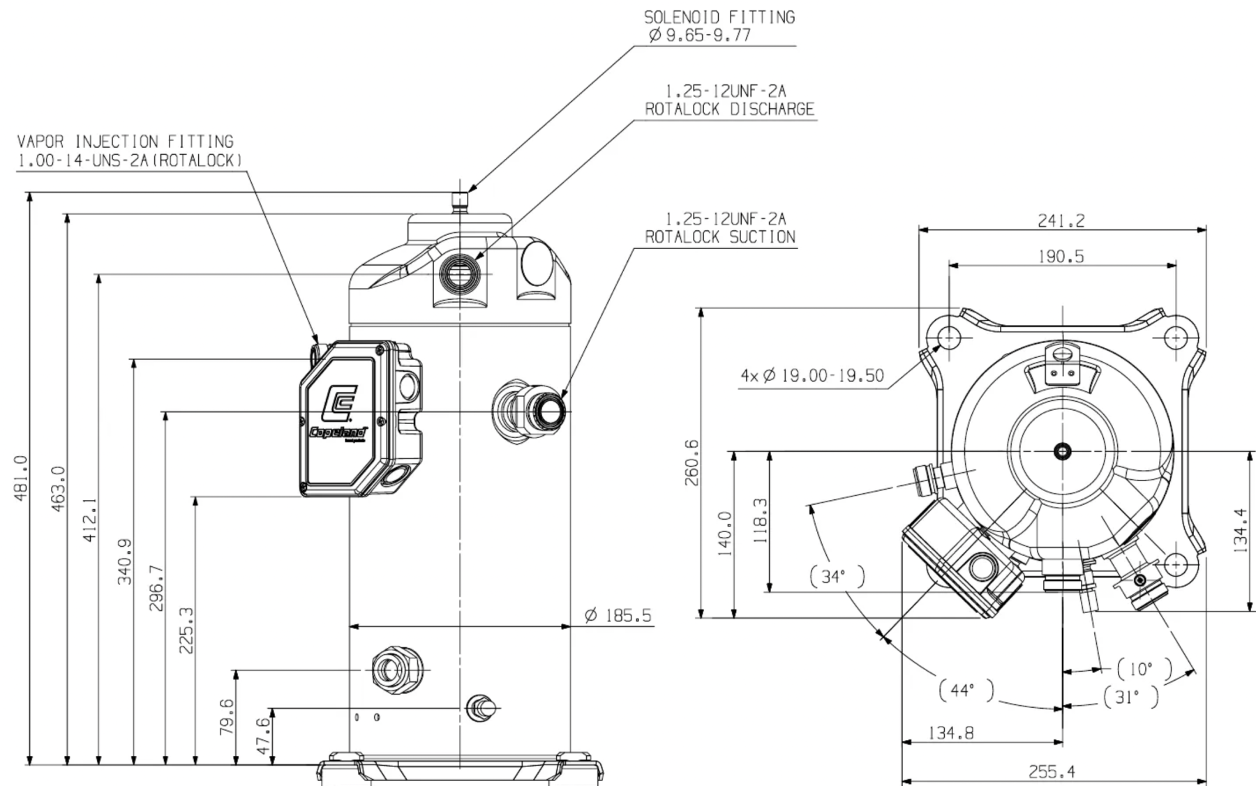 схема Copeland ZFD25KVE-TFD-591