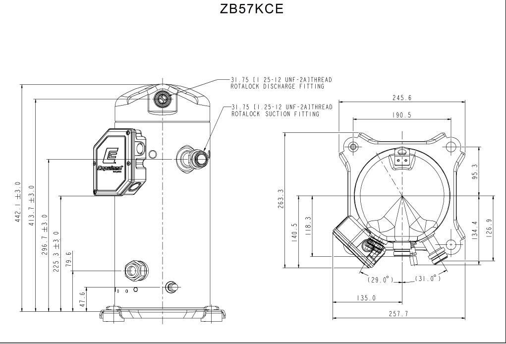 Схема Copeland ZB57KCE-TFD-591