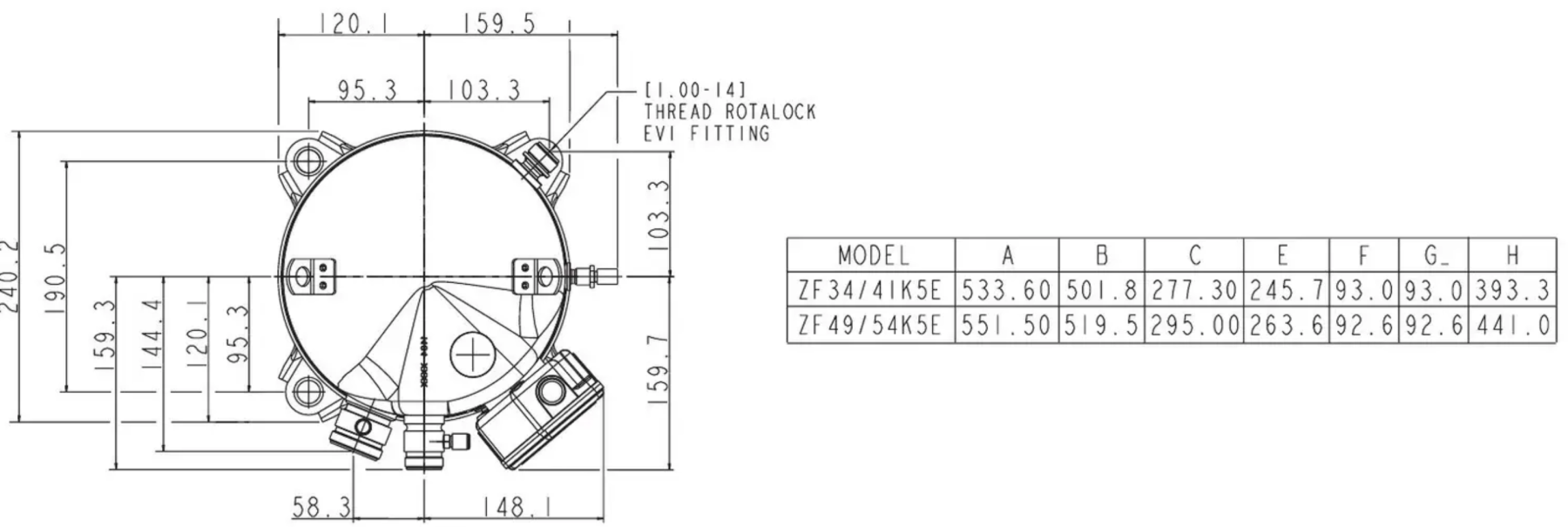 схема Copeland ZF54K5E-TFD-567