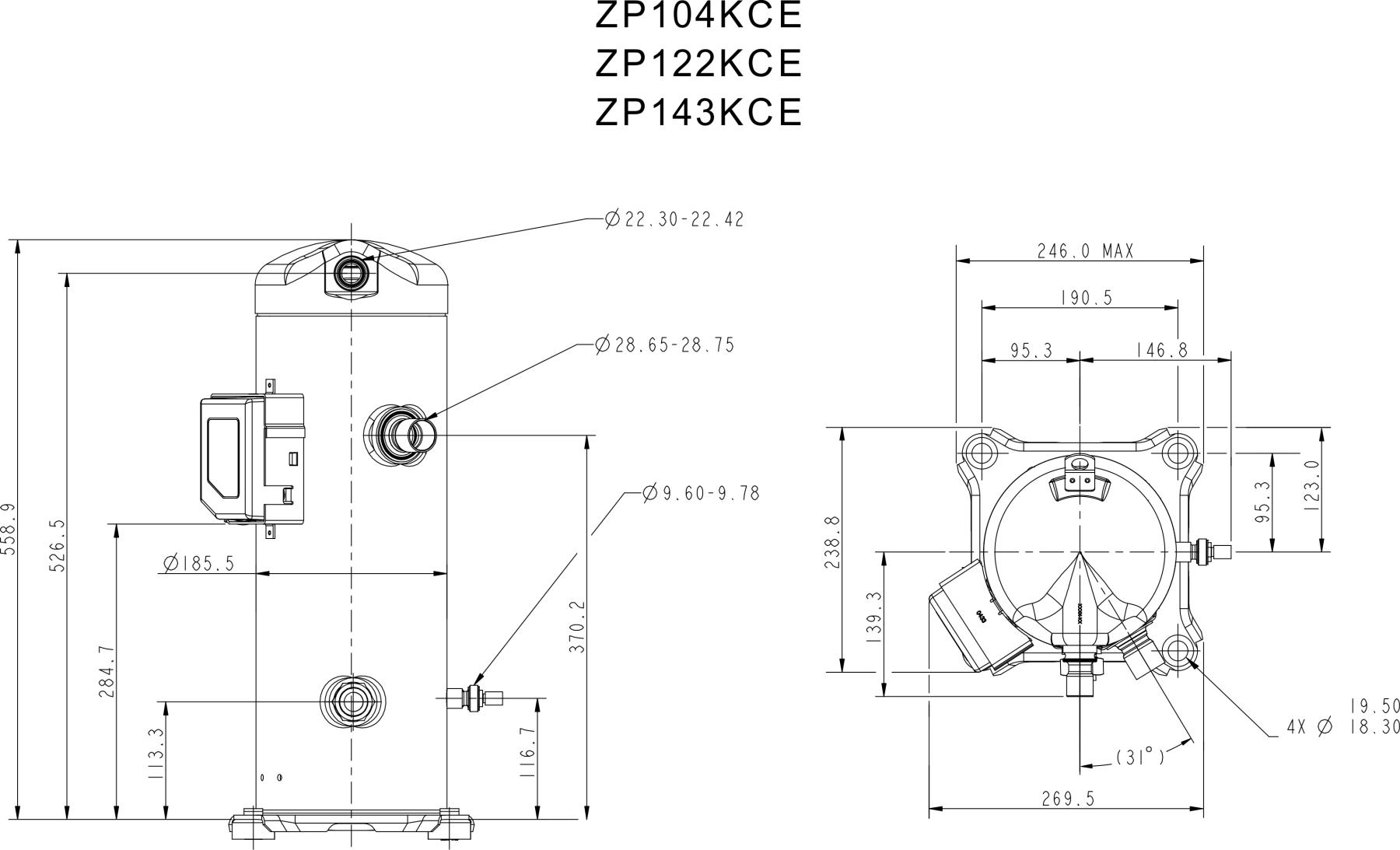 схема Copeland ZP103KCE-TFD-65