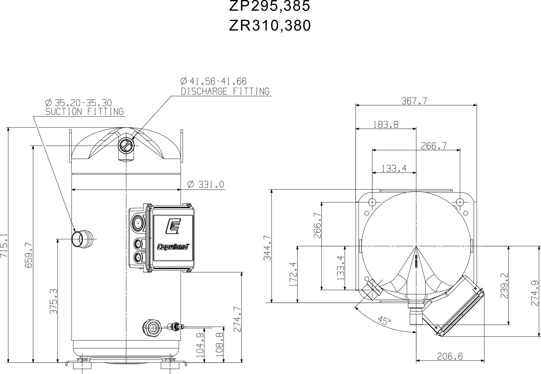 схема Copeland ZP103KCE-TFD-655