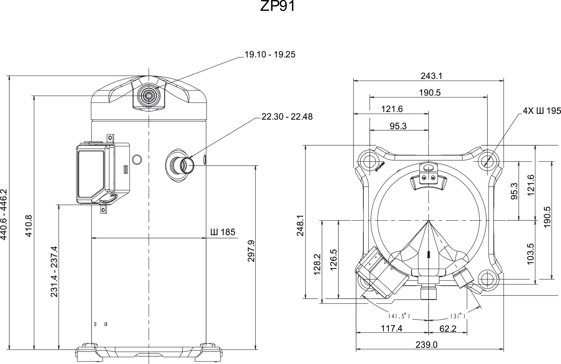 схема Copeland ZP91KCE-TFD-522