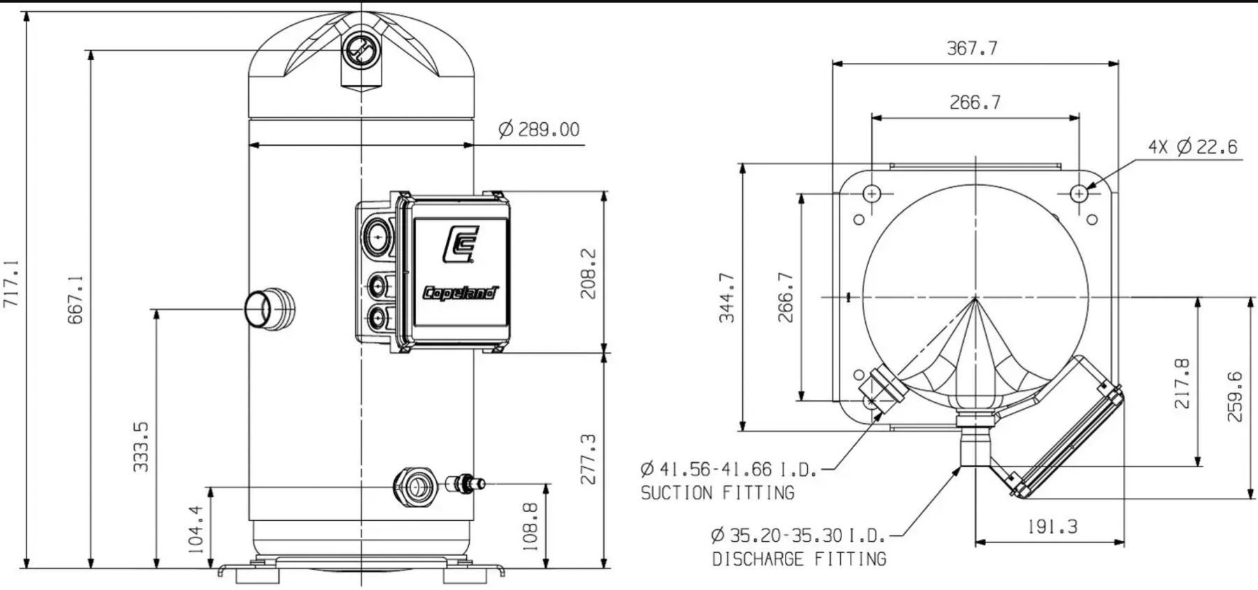 схема Copeland ZR250KCE-TWD-522