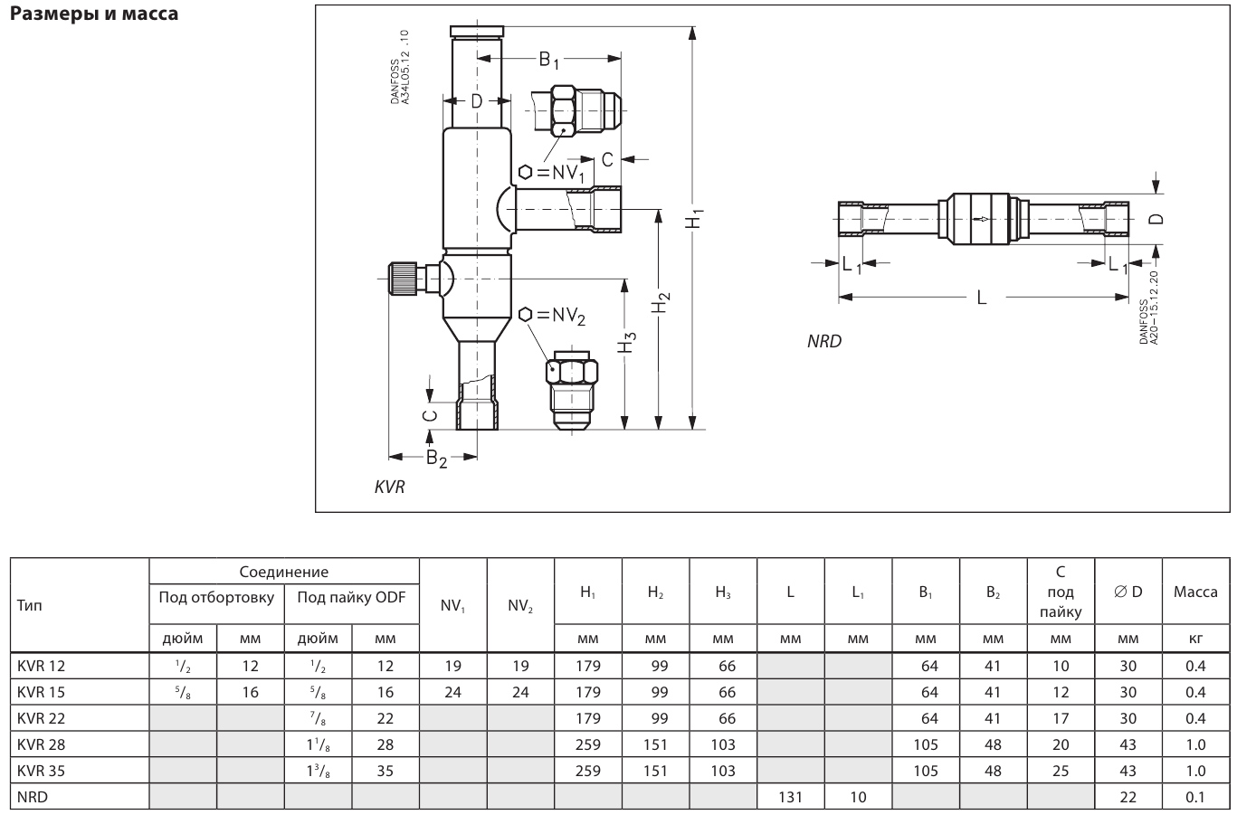 схема Danfoss KVR 12