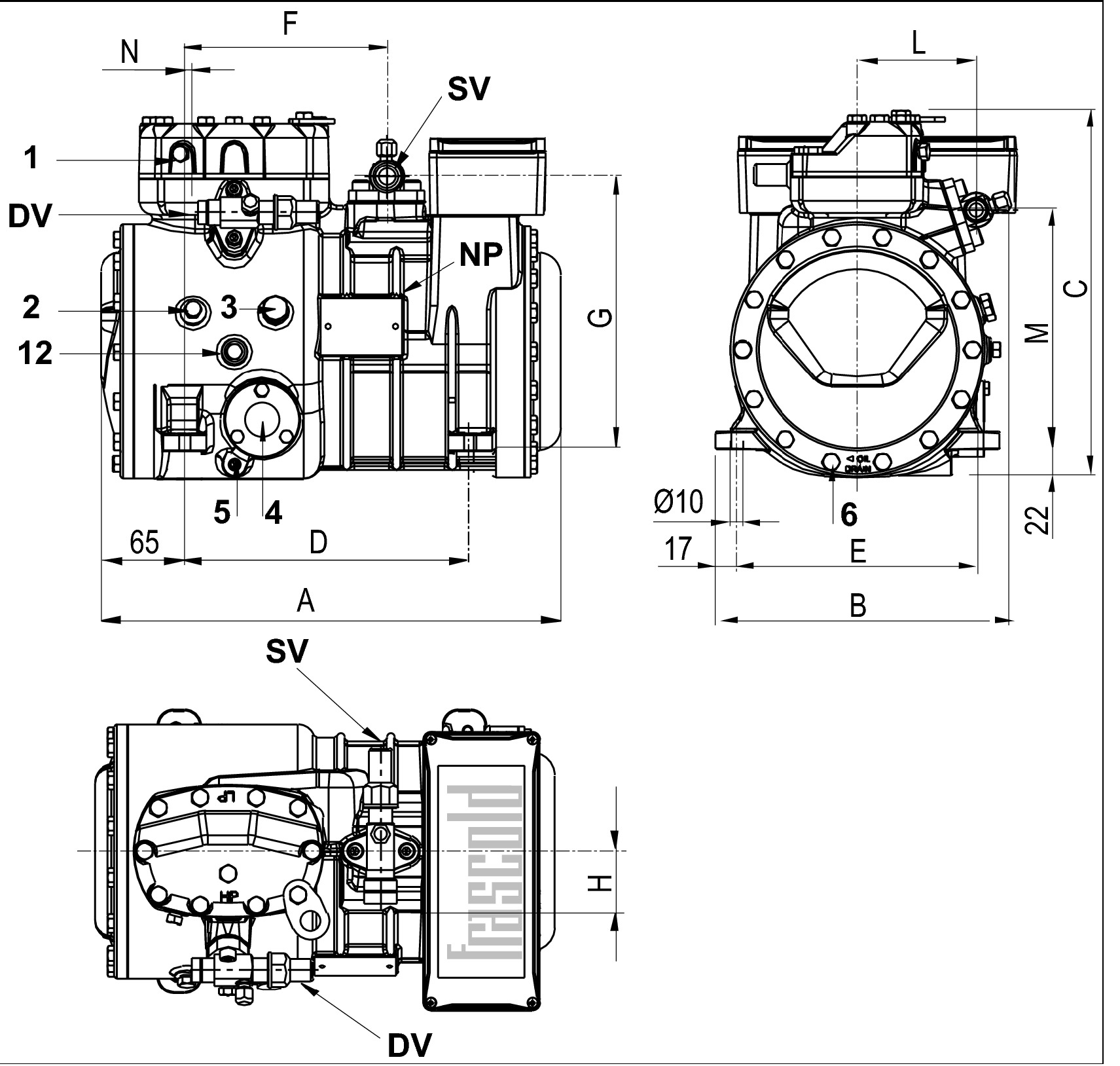 Схема Frascold D2-13.1Y