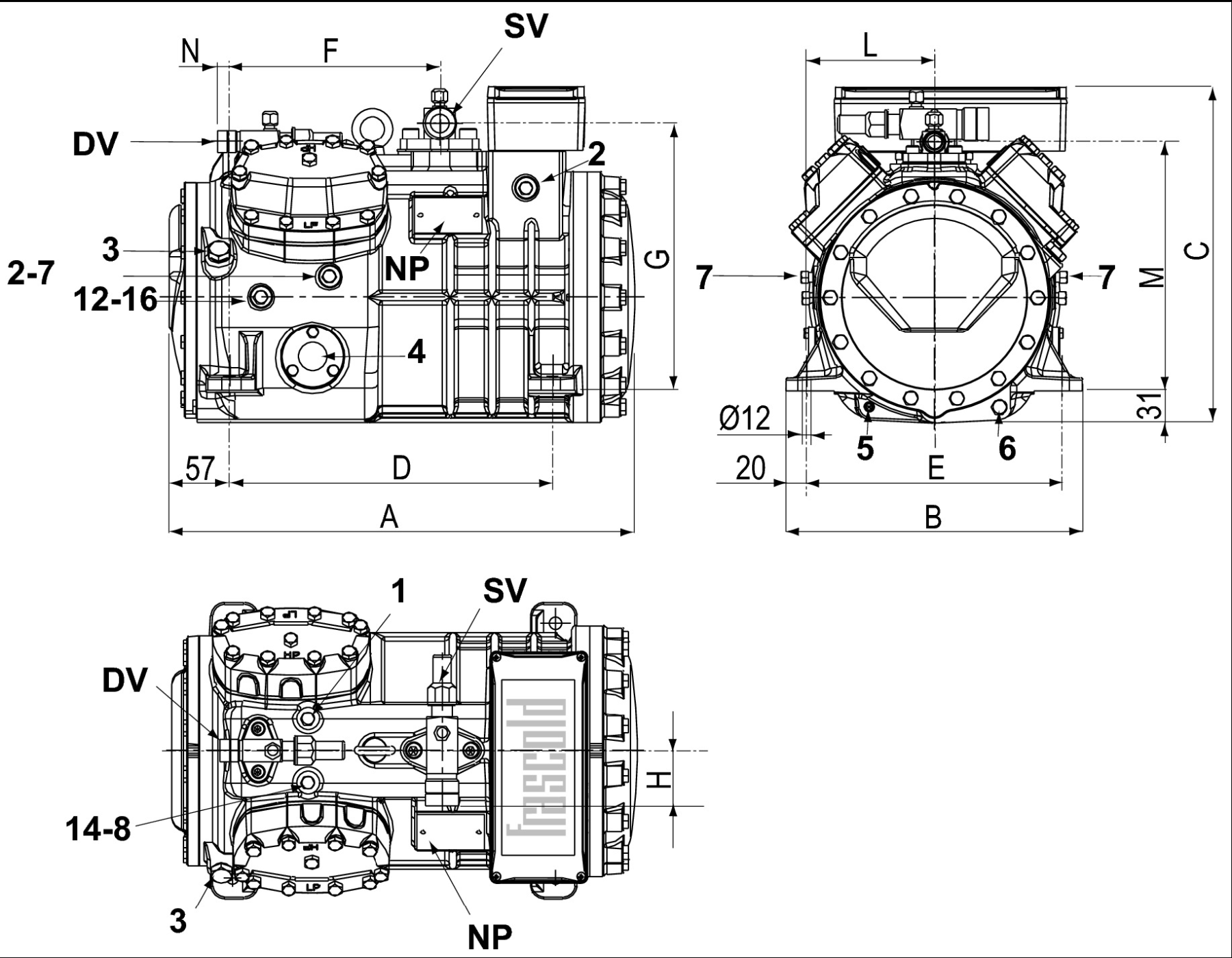 Схема Frascold Q5-33.1Y