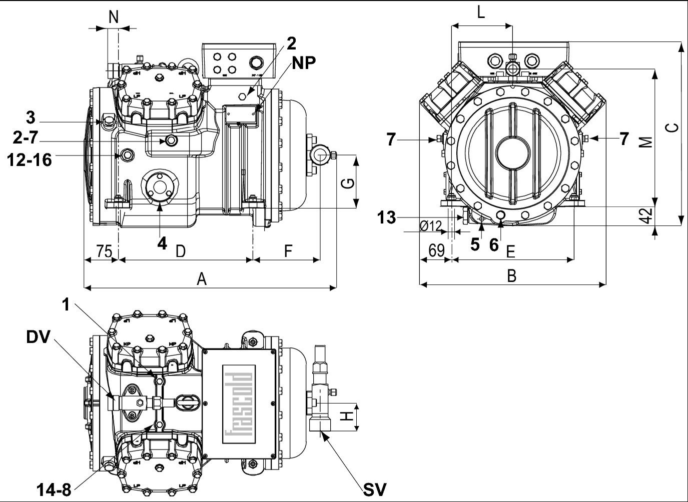 Схема Frascold S10-52Y