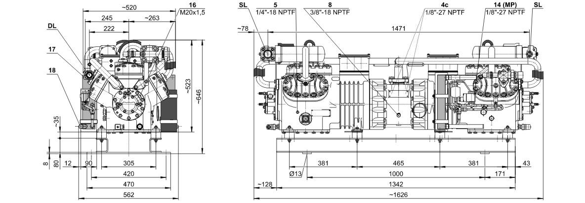 схема Bitzer S66J-32.2Y
