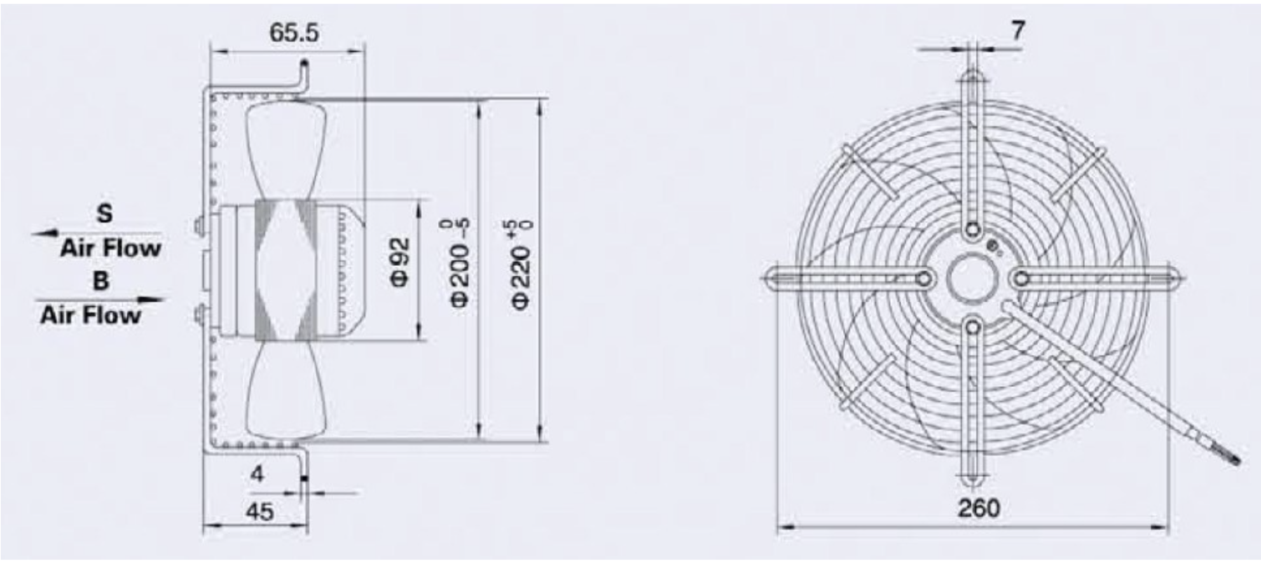 схема Weiguang YWF2E-200-S-92/15-G