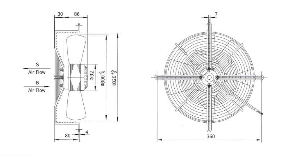 схема Weiguang YWF4D-300-S-92/15-G