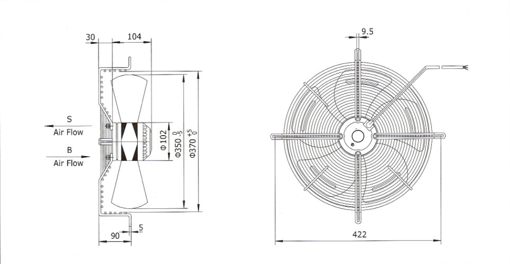 схема Weiguang YWF4E-350-B-102/34-G